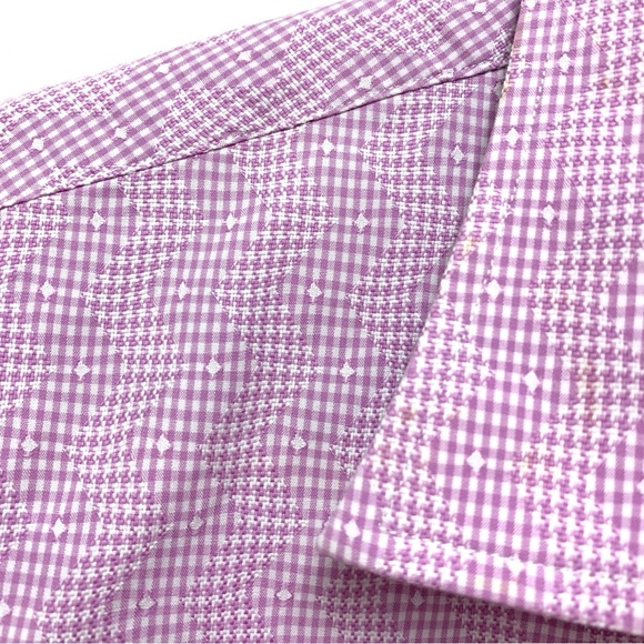 Robert Graham Boys Small 8 Button Down Dress Shirt Light Purple Gingham Check‎ - Picture 4 of 13